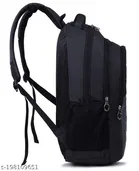 Nylon Backpack for Men & Women, Black