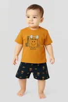 Cotton Blend Printed Clothing Set for Boys 