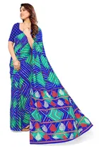 Georgette Printed Saree for Women 