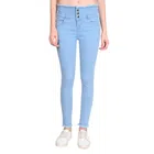 Denim Jeans for Girls (Sky Blue, 8-9 Years)