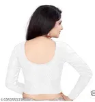 Lycra Ready Made Blouse for Women, White 