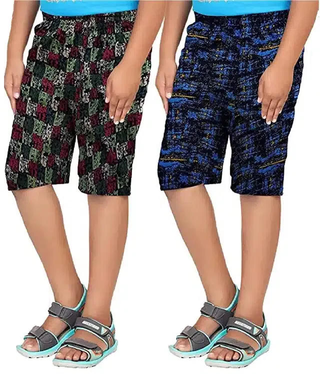Shorts for Boys (Pack of 2) (Multicolor, 7-8 Years)