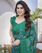 Chiffon Printed Saree for Women 