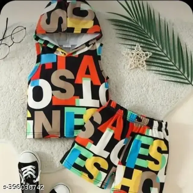 Hosiery Cotton Clothing Set for Boys & Girls (Multicolor, 3-6 Months)