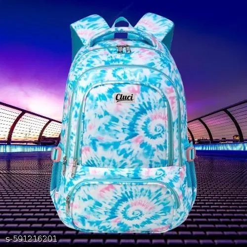 Polyester Backpack Bag, Blue