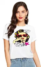 Half Sleeves Printed T-shirt for Women & Girls 