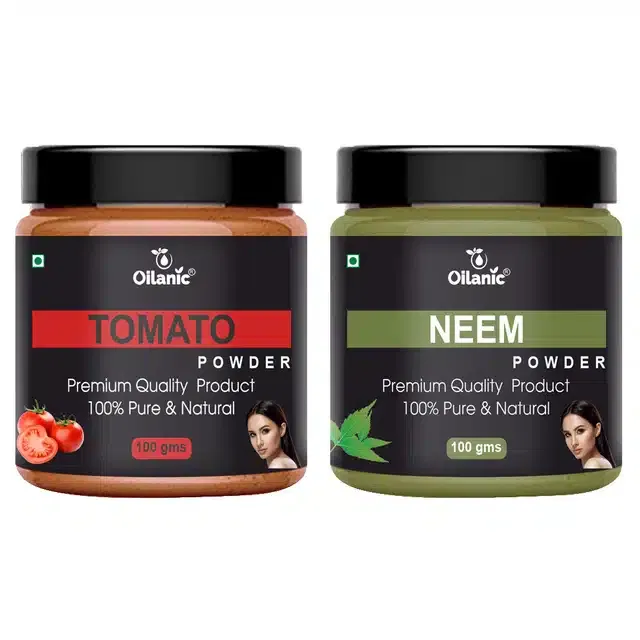 Natural Tomato & Neem Powder for Skin & Hair (Pack of 2, 100 g)