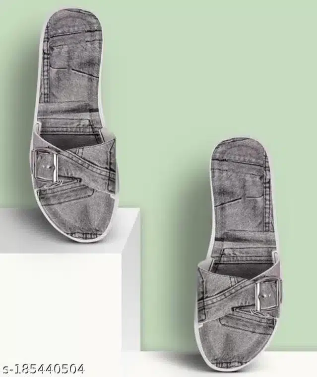 LifeO Sliders for Women (Grey, 3)