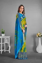 Moss Chiffon Printed Saree for Women 