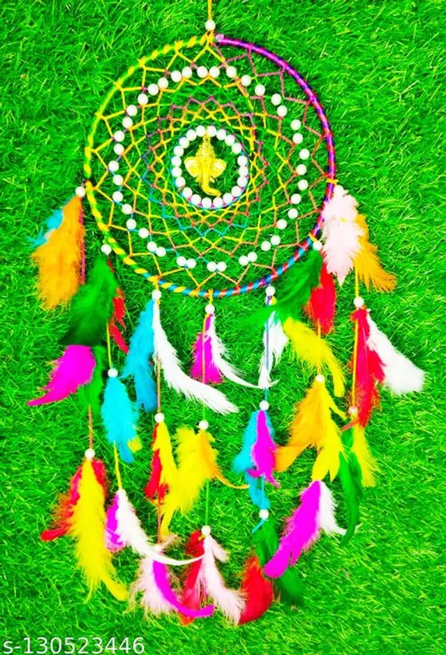 Feather Wall Hanging Dream Catcher (Multicolor)