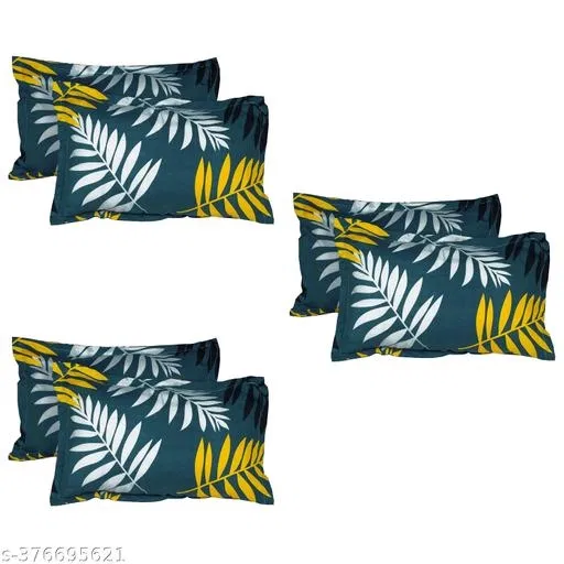 Polycotton Pillow Covers (Multicolor, 17x27 inches) (Pack of 6)