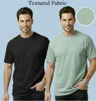 Polyester Round Neck T-shirt for Men, Multicolour, Pack of 2 