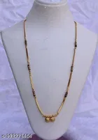 Alloy 2 Pcs Mangalsutra with 1 Pair Earrings for Women 