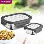 ट्रूवेयर बॉन स्मार्ट लंच बॉक्स विथ स्टेनलेस स्टील टिफ़िन बॉक्स for ऑफिस & स्कूल यूज़ 