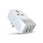 Portronics III Dual USB Adapter  3.4Amp ,White