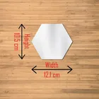 Acrylic Hexagon Shaped Wall Mirror Stickers 