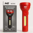 LED TORCH 30W , COB- 1200mAh Battery Torch (MZ M280) (Assorted-Multicolor , Rechargeable)
