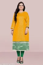 Satin Silk Printed Kurti for Women 