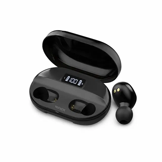 TecSox PowerHouse Wireless Earbuds [Black]