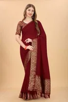 New Fancy Vichitra Festive Sarees 