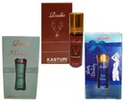 Combo of Radhe Asseel with Kasturi & Lady In Beauty Non Alcoholic Roll On Attars for Men & Women 