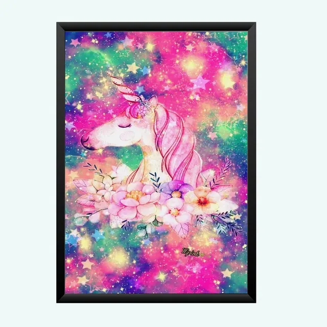 Polyester Unicorn Wall Photo Frame (Multicolor, 5x7 inches)