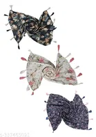 Chiffon Printed Scarves for Women, Multicolor, Pack of 3