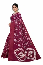 शारदा क्रिएशन लिनन बंधनी प्रिंटेड साड़ी 