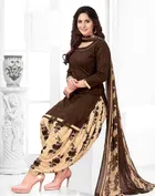Crepe Floral Punjabi Suit for Women 