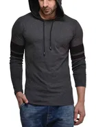 Cotton Blend Graphic Hoodie for Men 