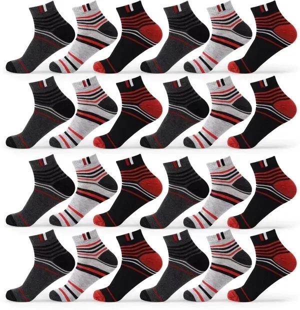 Polycotton Socks for Men (Multicolor, Set of 12)