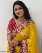 Sana Silk Embellished Saree For Women, Yellow