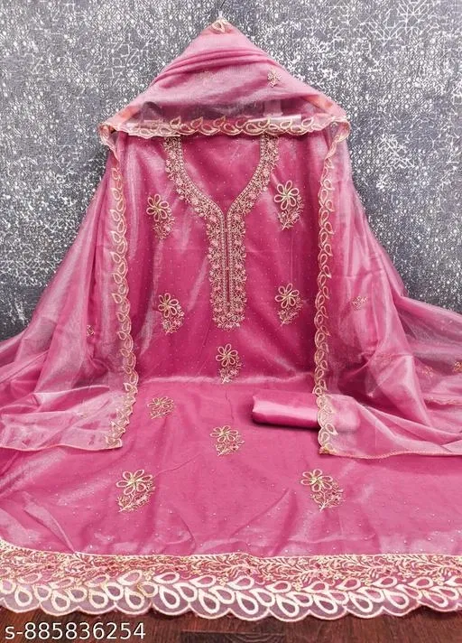 Net Punjabi/All Over Suits for Women (6.25 meter (L)