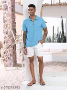 Cotton Blend T-shirt for Men, Blue 