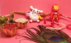 Synthetic 2 Pcs Rakhi with Roli Chawal 
