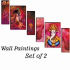 MDF 2 Pcs Designer Wall Painting for Home & Office 