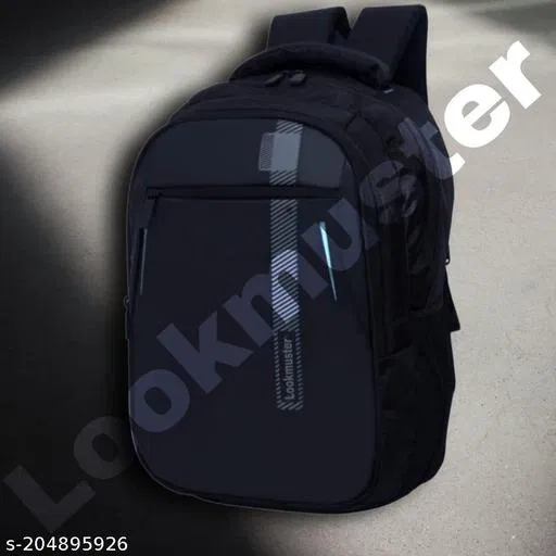 Nylon Backpack for Men & Women, Black
