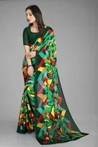 Trendy Georgette Saree with Blouse Piece For Women 