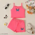 Cotton Blend Printed Clothings Set for Girls 