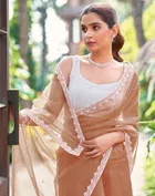 Net Embellished Saree for Women 