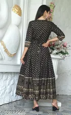 Rayon Kurti for Women, Black 