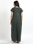 Satin Soft & Attractive Nightdress for Women & Girls , Green 