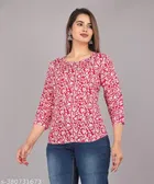 Rayon Printed Kurti for Women 