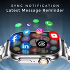Immutable Silver T800 Ultra Smartwatch Stainless Steel, BT Calling, Fitness & Music Smartwatch  