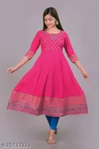Anarkali Rayon Printed Kurti for Women 