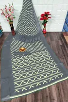 Cotton Linen Printed Saree for Women 