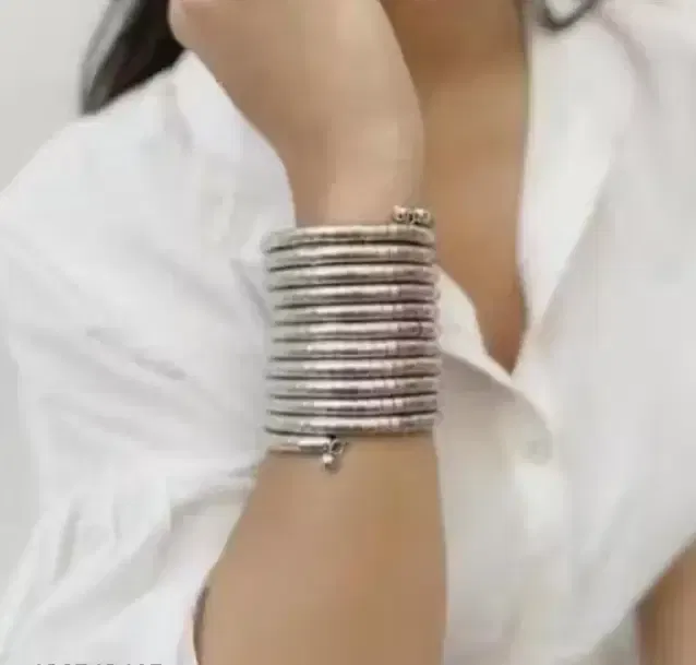 Spiral Cuff Alloy Bracelet for Women, Silver