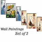 MDF 2 Pcs Designer Wall Painting for Home & Office 