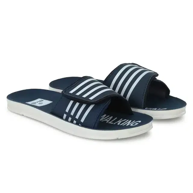 Slip On Flip Flops for Men (Navy Blue, 7)