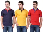 Polo Solid T-shirts for Men, Pack of 3 